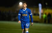 Rangers midfielder Charlie McCann made his first team debut in the Scottish Cup tie against Annan Athletic in February. (Photo by Rob Casey / SNS Group)