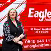 Eagle Couriers MD Fiona Deas and Eagle Aviation operations manager Samuel Milne. Picture: Ian Georgeson.