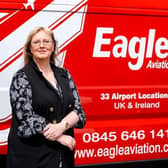 Eagle Couriers MD Fiona Deas and Eagle Aviation operations manager Samuel Milne. Picture: Ian Georgeson.