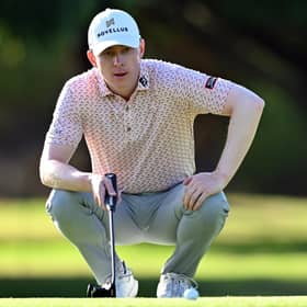 Euan Walker lines up a putt during his first outing of the new season in last week's  Bain's Whisky Cape Town Open at Royal Cape Golf Club. Picture: Johan Rynners/Getty Images.