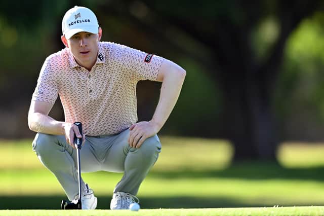 Euan Walker lines up a putt during his first outing of the new season in last week's  Bain's Whisky Cape Town Open at Royal Cape Golf Club. Picture: Johan Rynners/Getty Images.