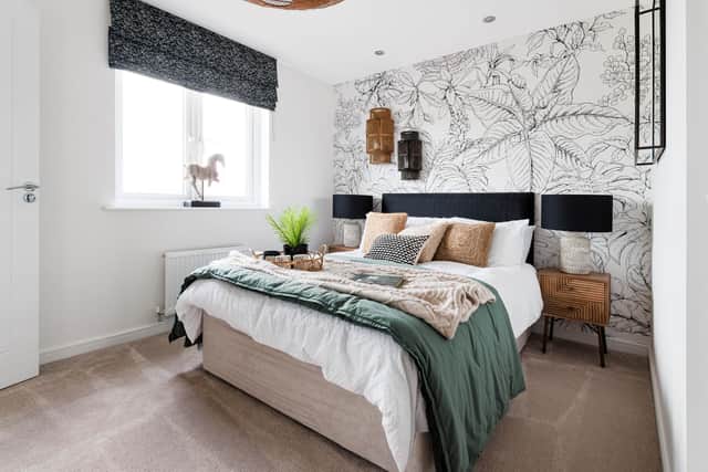 A bedroom in the Blair house type