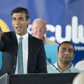 Rishi Sunak delivers a speech at Vaculug tyre specialists at Gonerby Hill Foot, Grantham, as part of his campaign to be leader of the Conservative and Unionist Party and the next prime minister. Picture date: Saturday July 23, 2022.
