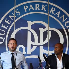 Michael Beale, left, was appointed manager of QPR back in June but their director of football Les Ferdinand, right, says he would not stand in the way of an approach as long as compensation terms were met.