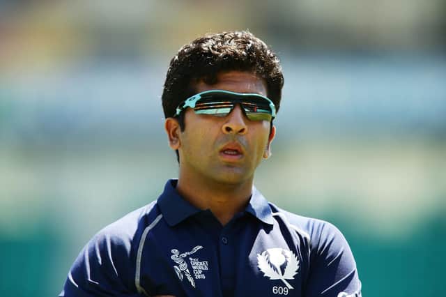 Scotland's all-time wicket taker, Majid Haq, has accused Cricket Scotland of institutional racism. (Photo by Matt King/Getty Images)