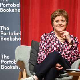 Nicola Sturgeon appears at the in-conversation event at the Portobello Town Hall. Picture: Greg Macvean