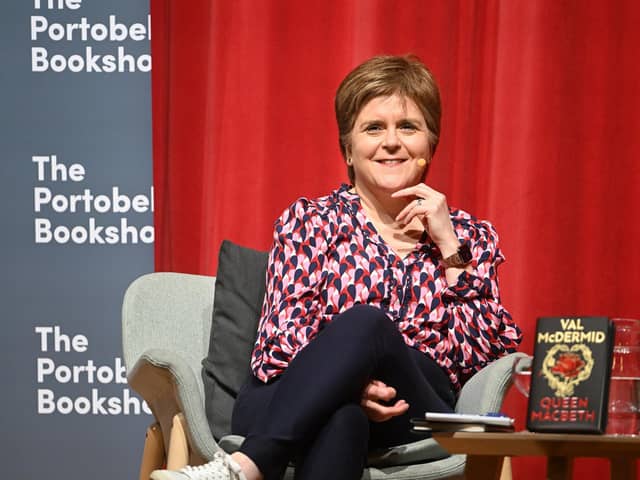 Nicola Sturgeon appears at the in-conversation event at the Portobello Town Hall. Picture: Greg Macvean