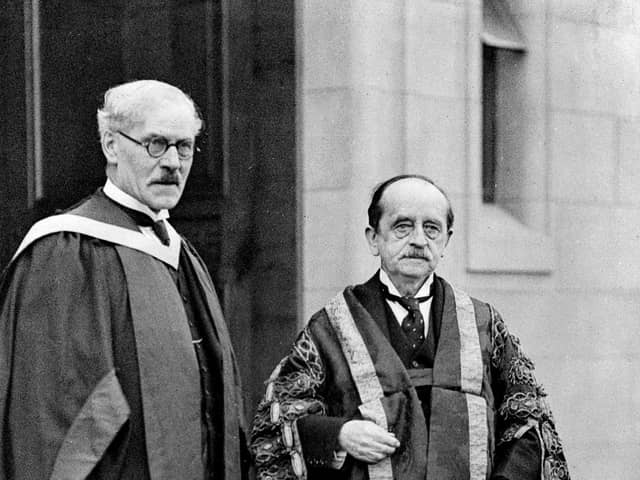 JM Barrie, seen with former Prime Minister Ramsay Macdonald in 1932, was chancellor of Edinburgh University (Picture: PA)