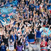 Rangers fans donned retro kits for the clash with Dundee United (Photo by Alan Harvey / SNS Group)