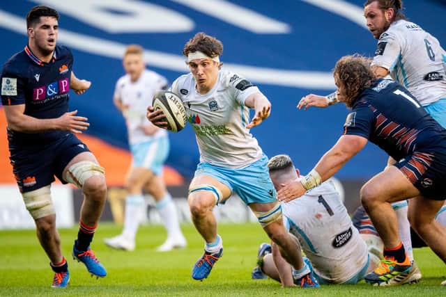 Rory Darge displays the footwork that has impressed Glasgow Warriors coach Danny Wilson. Picture: Ross MacDonald/SNS