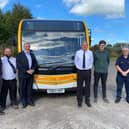 From left: Shuttle Buses trustees Danny Armstrong, Kevin Hamilton, Ralph Leishman of 4Consulting, chairman David Granger, MD Ross Granger, and Mark Stranaghan. Picture: contributed.