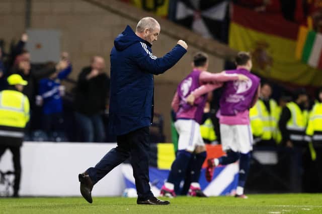 Steve Clarke led Scotland to a 2-0 win over Spain (Photo by Craig Williamson / SNS Group)