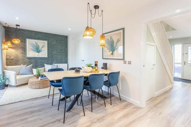 A light and airy dining space