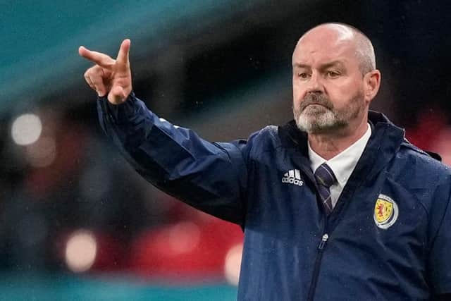 Scotland's coach Steve Clarke.  (Photo by FRANK AUGSTEIN/POOL/AFP via Getty Images)