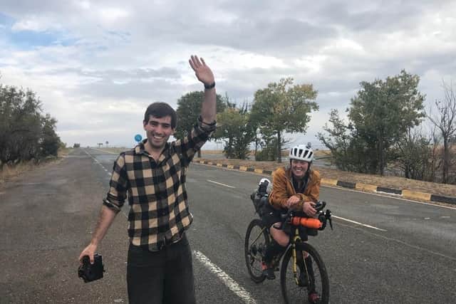 Jenny Graham often experienced the kindness of strangers who wanted to connect on her 18,000-mile cycle around the world, which took her through four continents and 16 countries. Pic: Contributed
