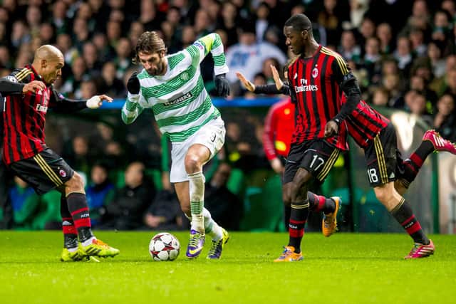 Celtic in action against Milan in the Champions League in 2013. Picture: SNS