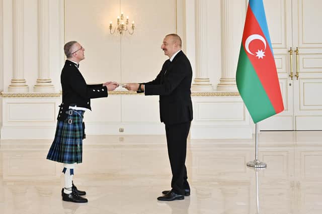 Fergus Auld with President Ilham Aliyev