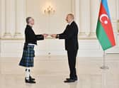 Fergus Auld with President Ilham Aliyev