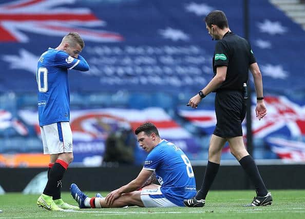 Rangers midfielder Ryan Jack, who has been absent for over a month because of injury, is back in training and could return against Hibs on Boxing Day. (Photo by Ian MacNicol/Getty Images)