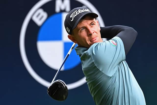 Grant Forrest tees off on the third hole during day two of the BMW PGA Championship at Wentworth. Picture: Ross Kinnaird/Getty Images
