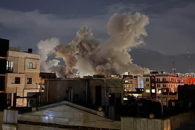 Explosions in Tehran as the US and Israel attack on Iran continued last weekend (Picture: Mowj/Middle East Images/AFP via Getty Images)