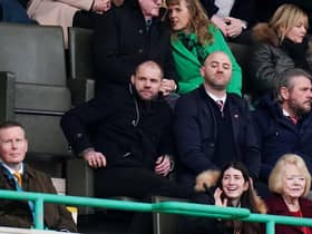 Hearts manager Robbie Neilson had to watch the game from the stands.