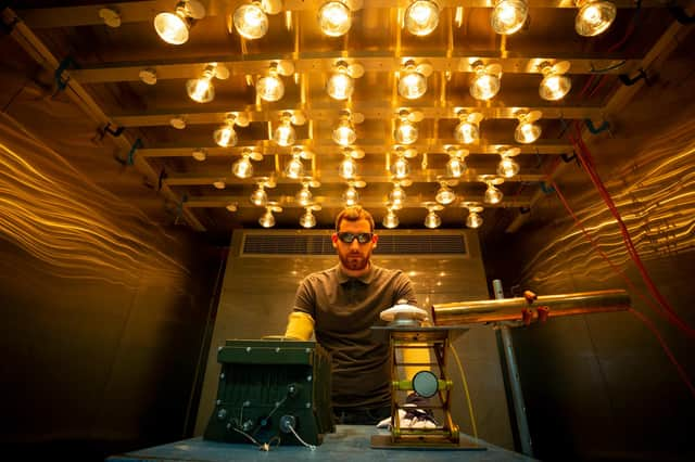 Photo of Ross Herbert, Senior Mechanical Engineer, in Leonardo’s Solar Environment