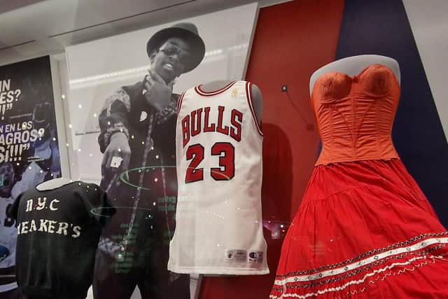 Michael Jordan's Chicago Bulls jersey at the Smithsonian, Washington DC. Pic: Graham Falk