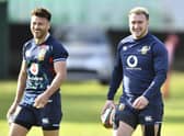 Ali Price and Stuart Hogg during the British and Irish Lions training session at Hermanus High School. Picture: Ashley Vlotman/Gallo Images/Getty Images