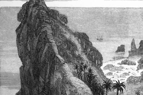 The Pacific Island of Pitcairn, which was settled by members of the Mutiny on the Bounty.   (Photo by Hulton Archive/Getty Images)
