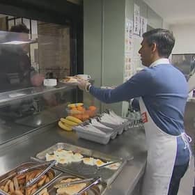 The video clip, captured by ITV News, saw an awkward exchange with the PM