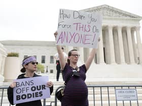 Pro-choice activists demonstrate in front of the US Supreme Court in response to a leaked draft decision to overturn the Roe vs Wade ruling (Picture: Anna Moneymaker/Getty Images)