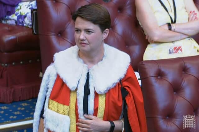 Former Scottish Conservative leader Ruth Davidson has taken her seat on the red benches in the House of Lords. Picture: PA Wire