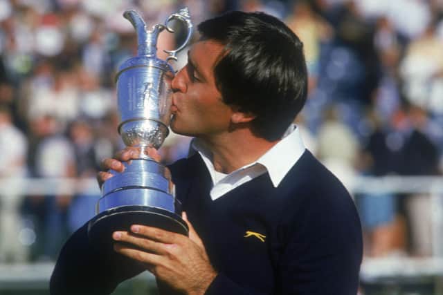 Seve Ballesteros with the Claret Jug at St Andrews in 1984. Picture: Getty Images