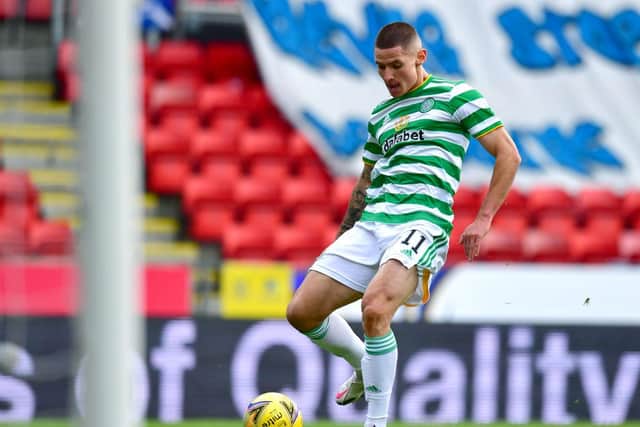 Patryk Klimala of Celtic . (Photo by Mark Runnacles/Getty Images)