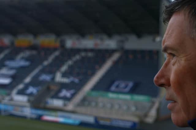 Philip Mitchell returns to The Falkirk Stadium, where son Chris made his name as a professional footballer with Falkirk - scoring a goal against Ajax and earning Scotland under-21 recognition.  Philip is a co-trustee of the Chris Mitchell Foundation named in his son's memory.