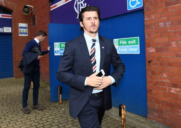 Joey Barton spent four months at Rangers under Mark Warburton in 2016. Picture: SNS