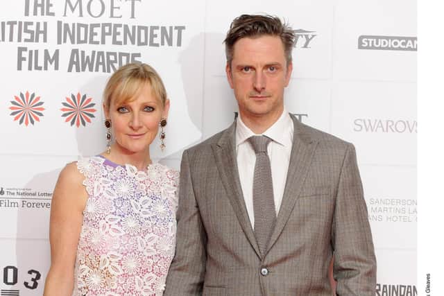 Lesley Sharp and husband Nicholas Gleaves at The Moet British Independent Film Awards, London, 2012.