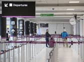Travellers arriving at Edinburgh Airport. Picture: PA