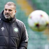 Celtic manager Ange Postecoglou oversees training ahead of the Champions League match against Real Madrid in Spain.