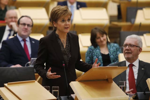 First Minister Nicola Sturgeon at Holyrood
