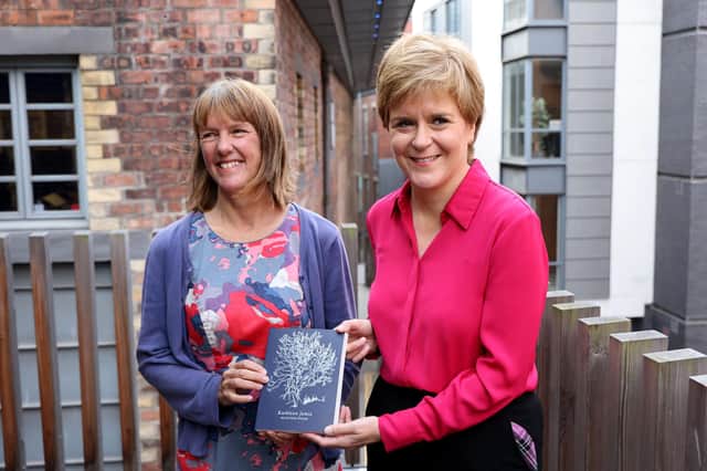 Nicola Sturgeon with Kathleen Jamie after she was announced as the new Makar at the Scottish Poetry Library (Picture: Robert Perry/WPA pool/Getty Images)