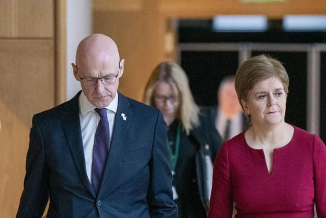 First Minister Nicola Sturgeon and Deputy First Minister John Swinney at Holyrood. Picture: Jane Barlow/PA Wire