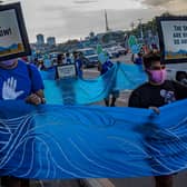 Climate activists take part in a Global Day of Action for Climate Justice protest on Saturday in Manila, Philippines (Picture: Ezra Acayan/Getty Images)