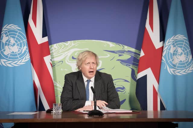 Boris Johnson told a session of the UN Security Council that 'climate change is a geopolitical issue every bit as much as an environmental one' (Picture: Stefan Rousseau/PA)