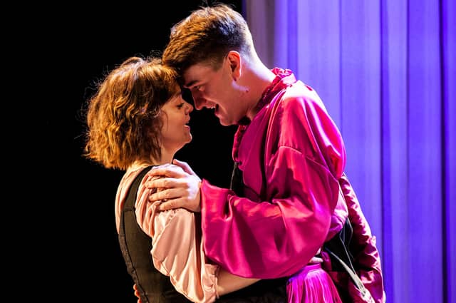 Leah Byrne as Juliet and Angus Taylor as Romeo PIC Robin Mitchell