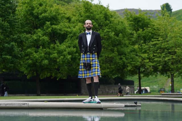 Stephen Molloy is running the Edinburgh Marathon in support of the My Name'5 Doddie Foundation. Picture: Stewart Attwood