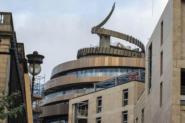 The striking W Hotel in Edinburgh’s St James Quarter. The gravitational pull of the development could cause a shift in the make-up of the city centre