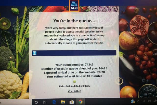 Aldi customers wait up to 20 minutes just to enter supermarket's website