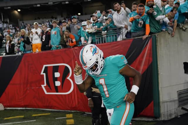 Miami Dolphins quarterback Tua Tagovailoa took the field against Cincinnati despite being injured against the Buffalo Bills just four days earlier.